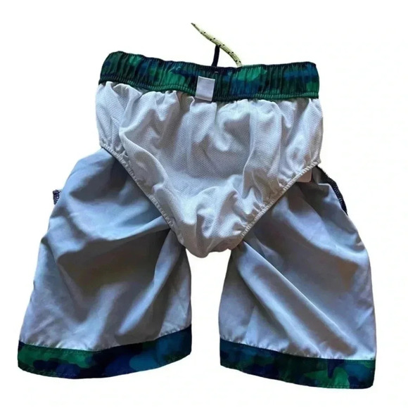 Gap Green Blue Camo Tropical Island  Short Board Pants SZ S (6/7) # 1204 - Picture 4 of 6